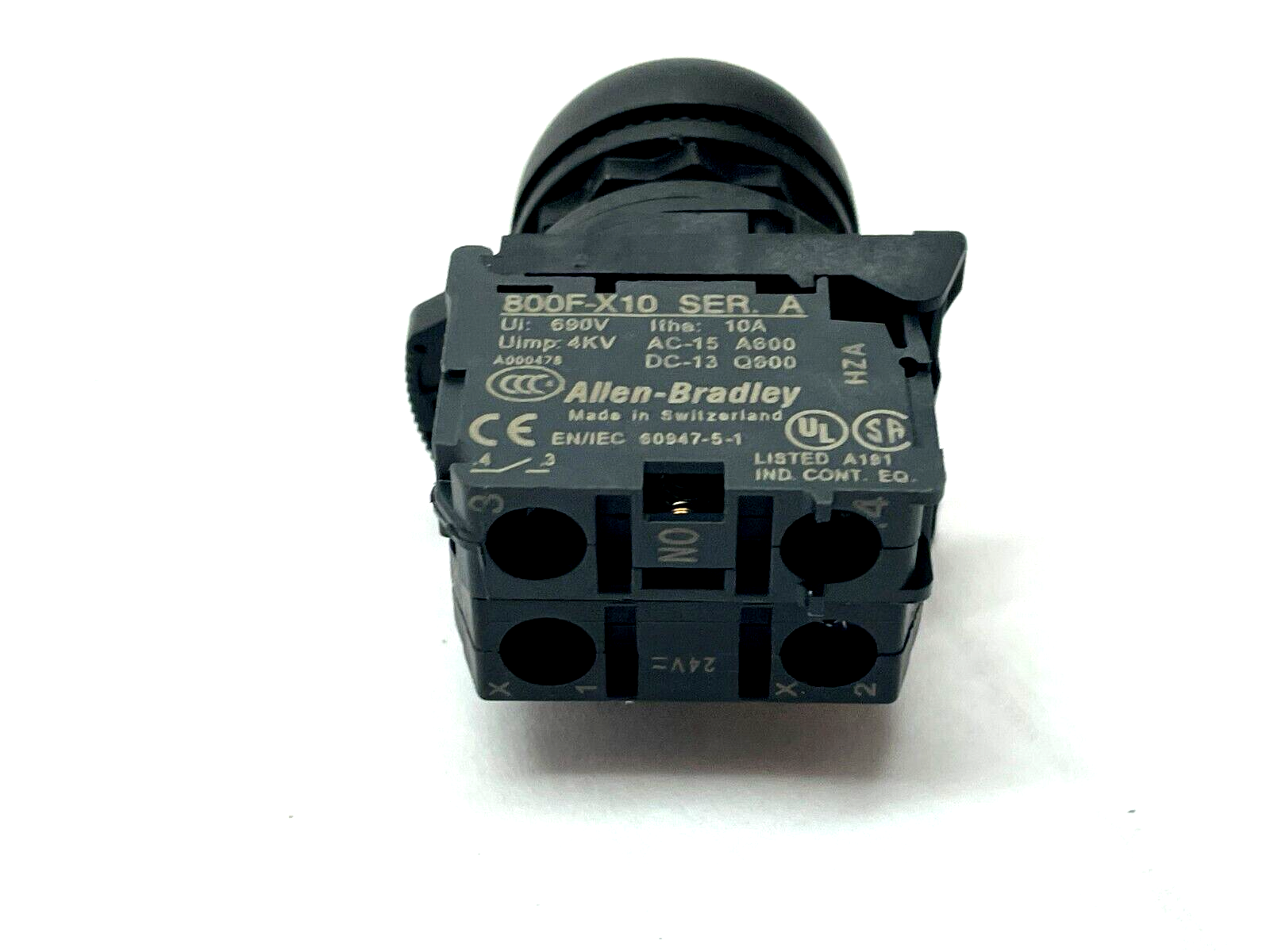 Allen Bradley 800FP-LF3 Pushbutton Green w/ 800F-N3G Ser. A Lamp - Maverick Industrial Sales