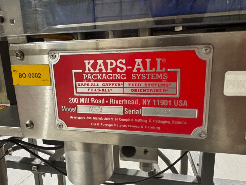 Kaps-All AU-3 Bottle Orientainer, Automatic Vial Unscrambler Feeder - Maverick Industrial Sales