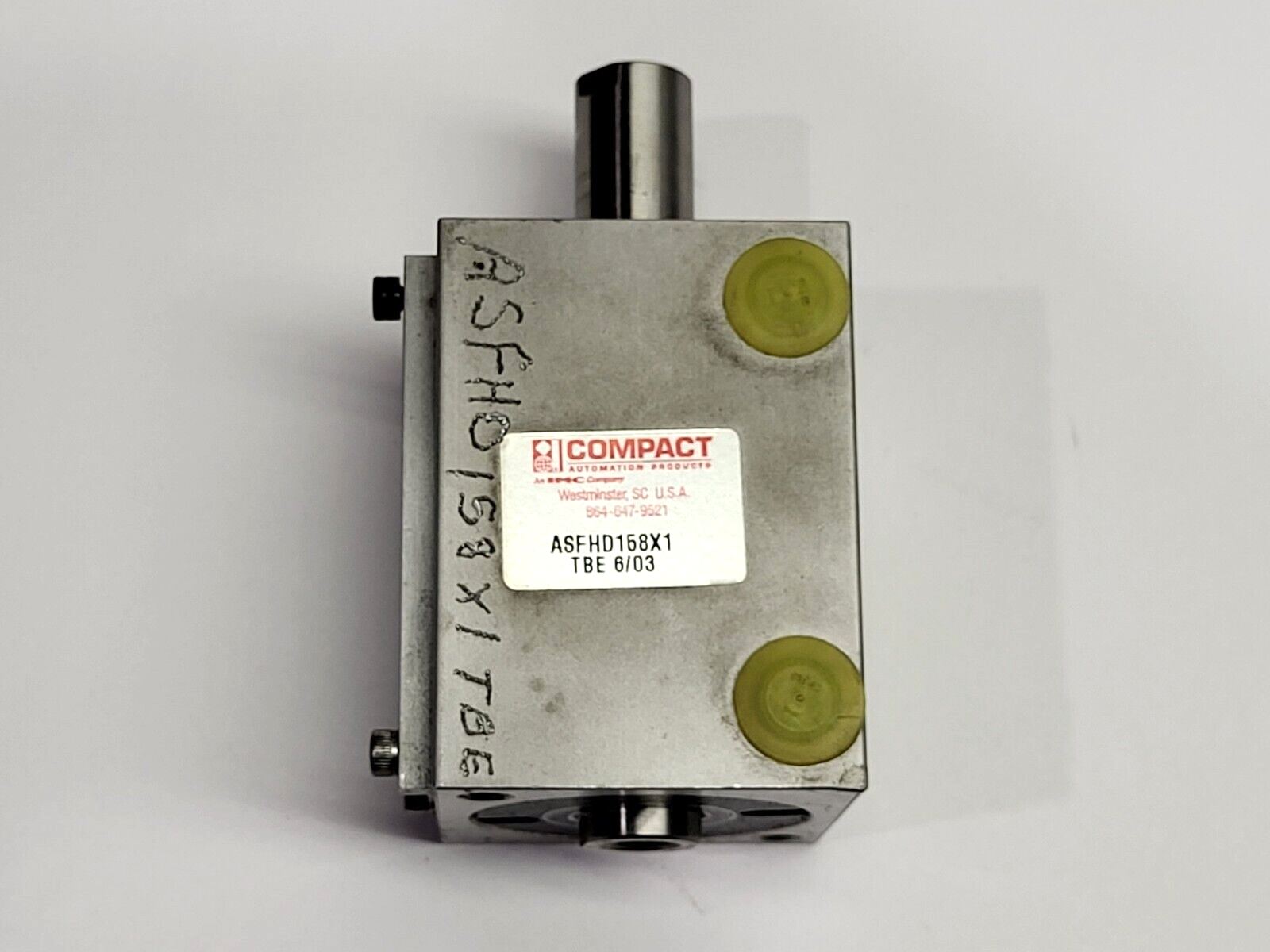 Compact Automation ASFHD158X1 TBE 6/03 Pneumatic Cylinder - Maverick Industrial Sales