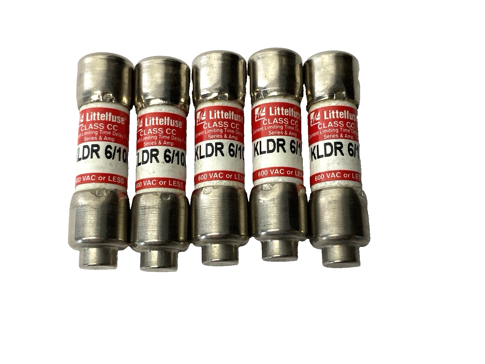 Littelfuse KLDR6/10 Time-Delay Current-Limiting Fuse Class CC 600V .6A LOT OF 5 - Maverick Industrial Sales