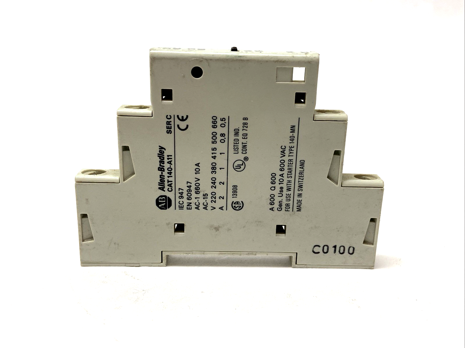 Allen Bradley 140-A11 Ser. C Auxiliary Contact Block LOT OF 4 - Maverick Industrial Sales