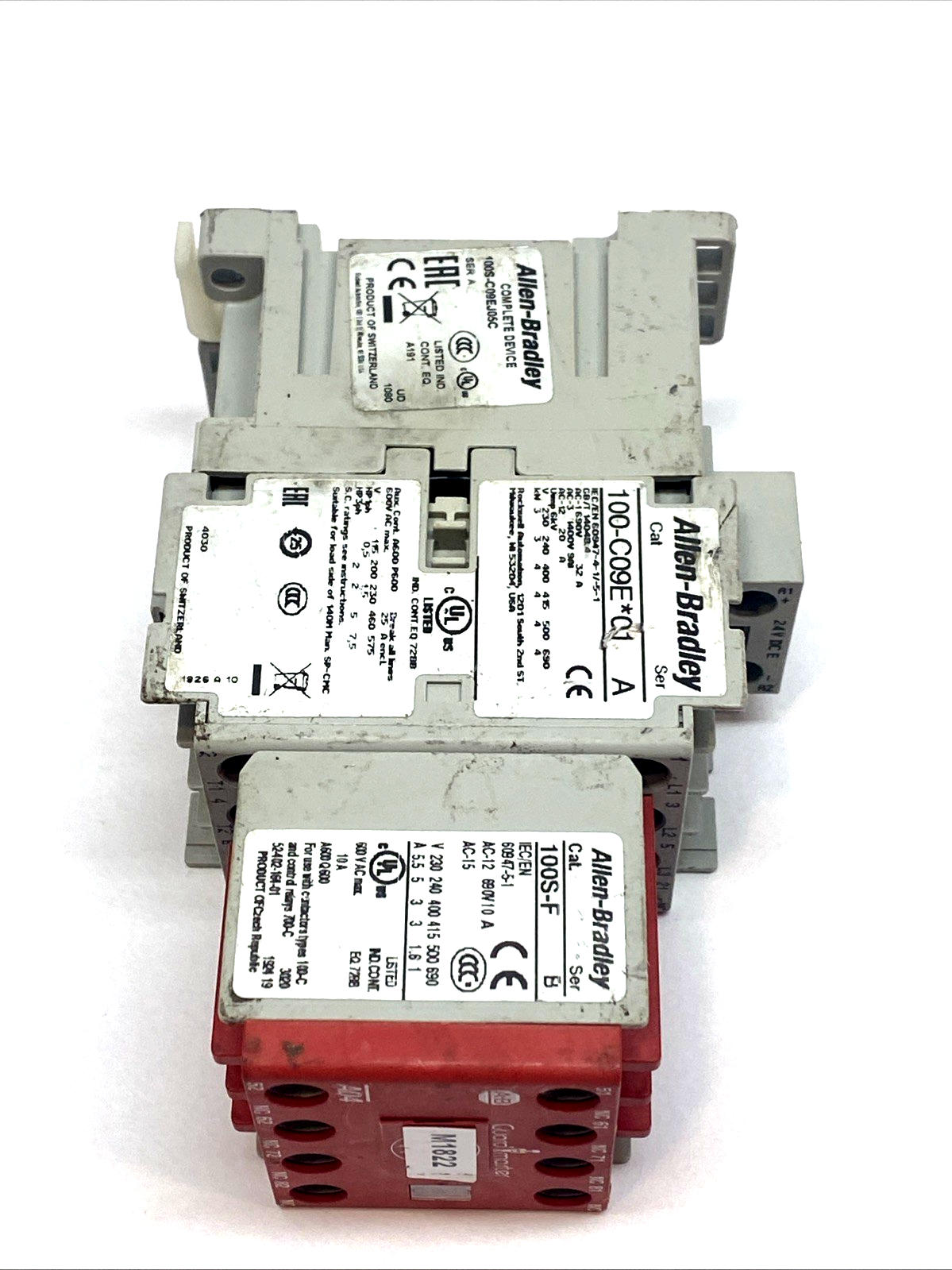 Allen Bradley 100S-C09EJ05C Safety Contactor 9A 3P 24VDC Coil 0NO 5NC Aux SER. A - Maverick Industrial Sales