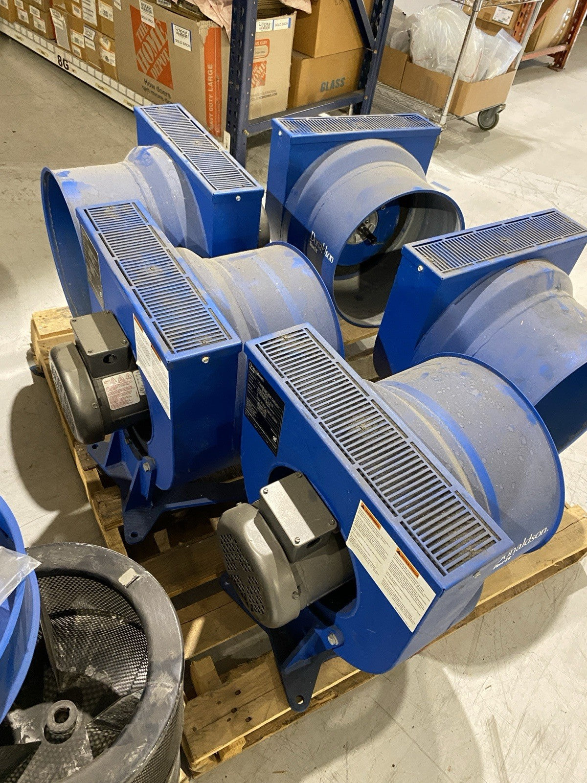 E-500 | Lot of 9 Donaldson Torit Centrifugal Mist Separator with Parts. For Repair - For parts or not working - Maverick Industrial Sales