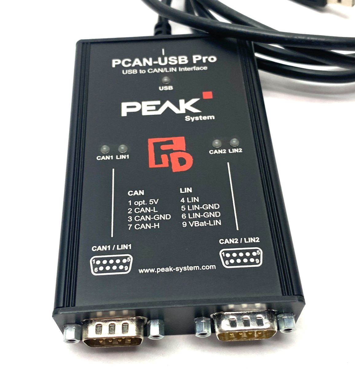 PEAK Systems IPEH-004061 PCAN-USB Pro FD USB To CAN/LIN Interface - Maverick Industrial Sales