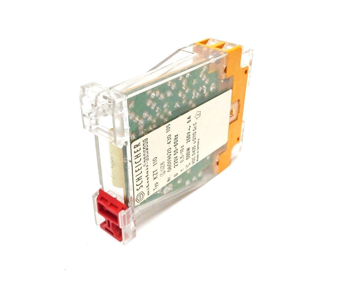 Schleicher KZT 110 Time Relay 220V 500W 6A 0.5s - 10s - Maverick Industrial Sales