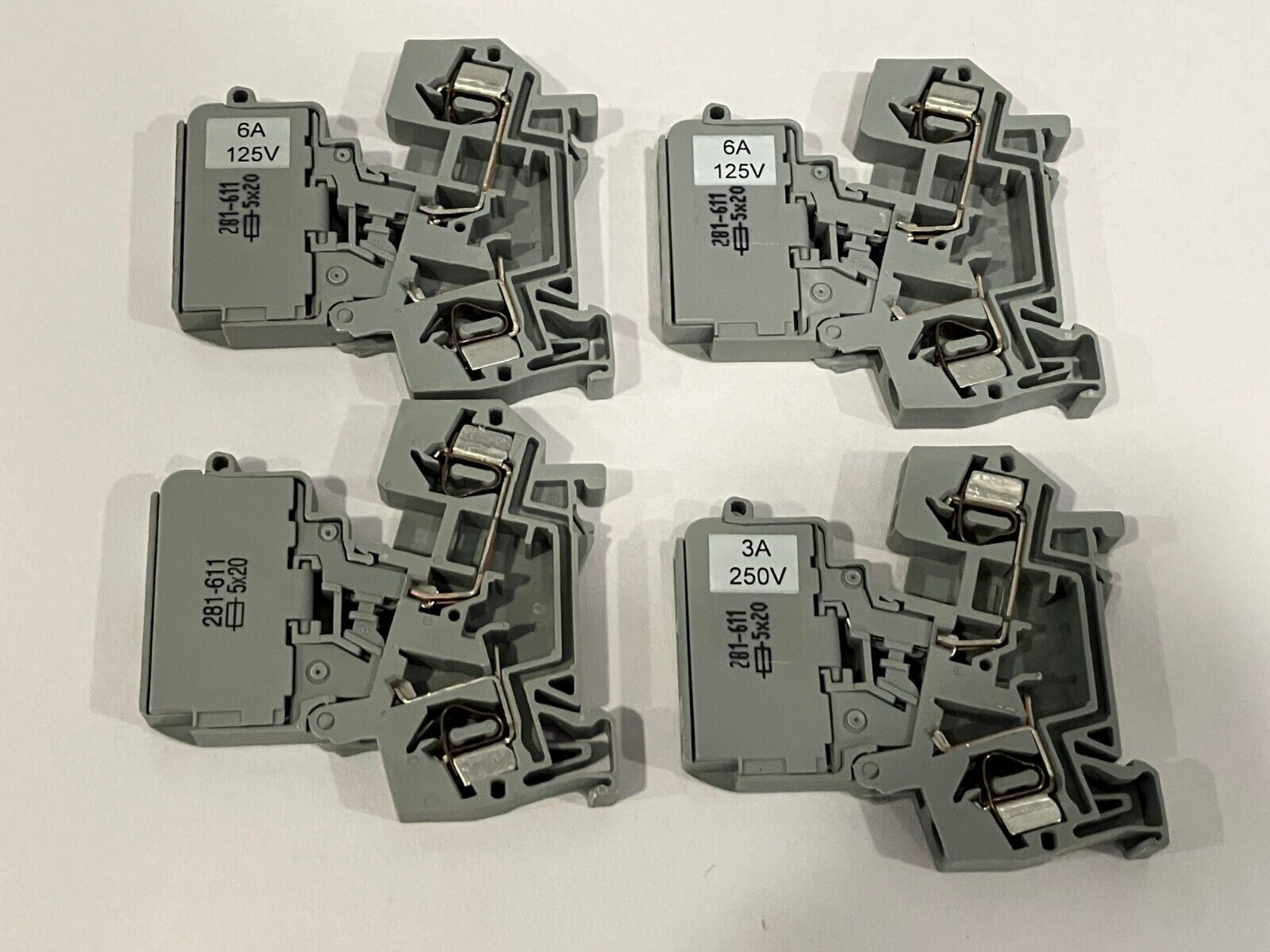 Wago 281-611 Fuse Terminal Block 2-Conductor LOT OF 4 - Maverick Industrial Sales
