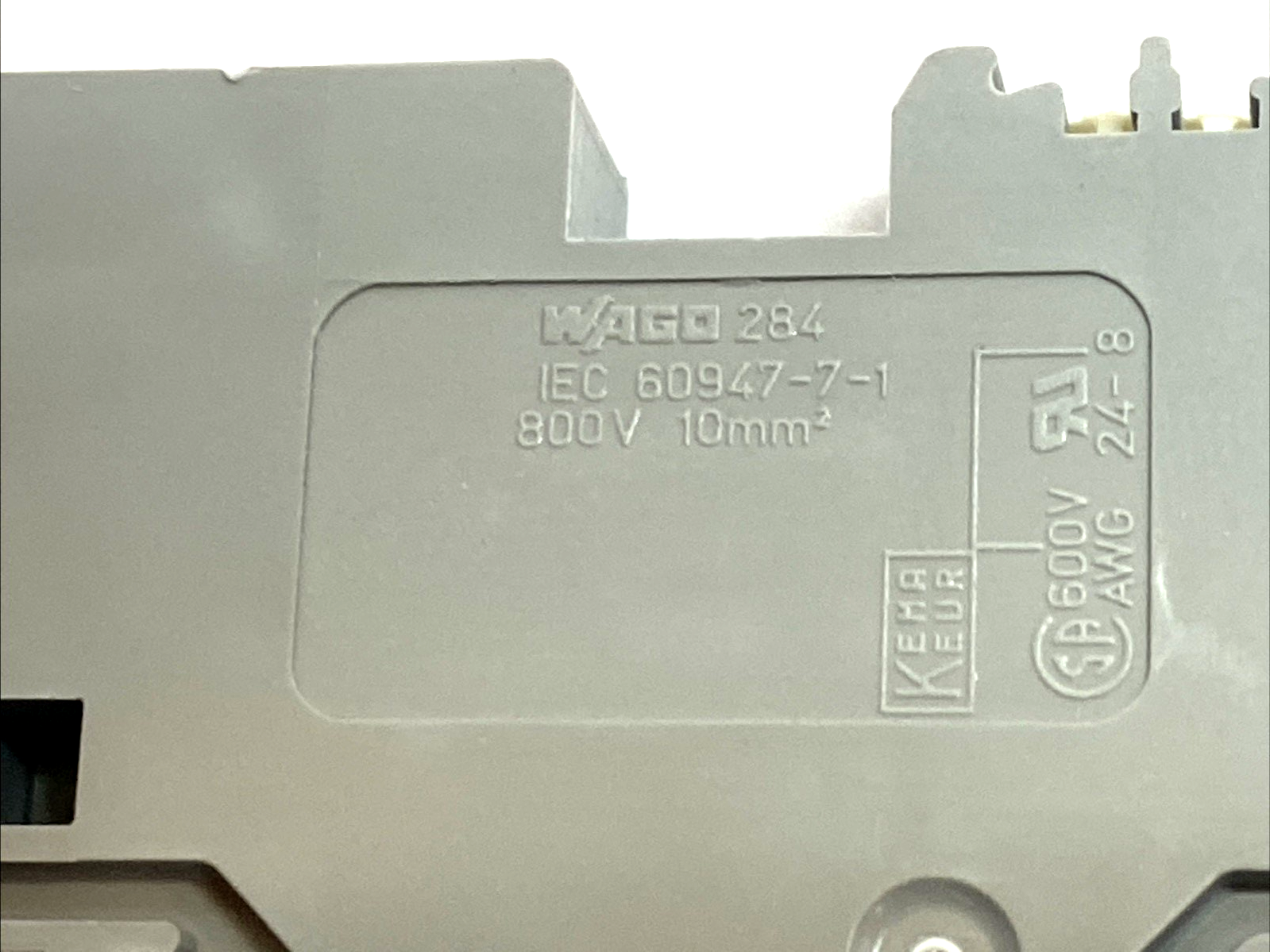 284-901 | WAGO DIN Rail Terminal Block 2-Conductor 10mm² 57A lot of 8 - Used - Maverick Industrial Sales