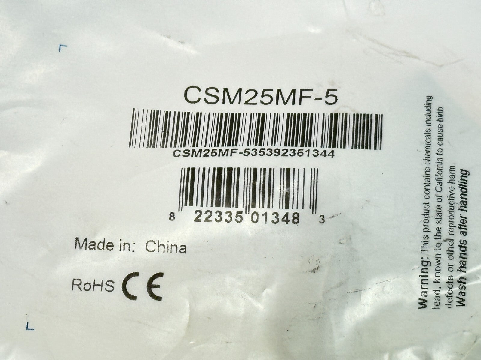 L-com CSM25MF-5 Economy Molded D-Sub Cable DB25 Male / Female 5ft - Maverick Industrial Sales