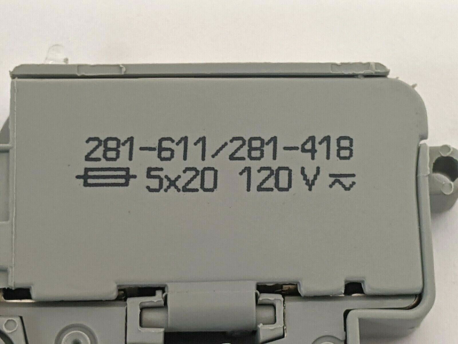 Wago 281-611/281-418 2-Conductor Fuse Terminal Block - Maverick Industrial Sales