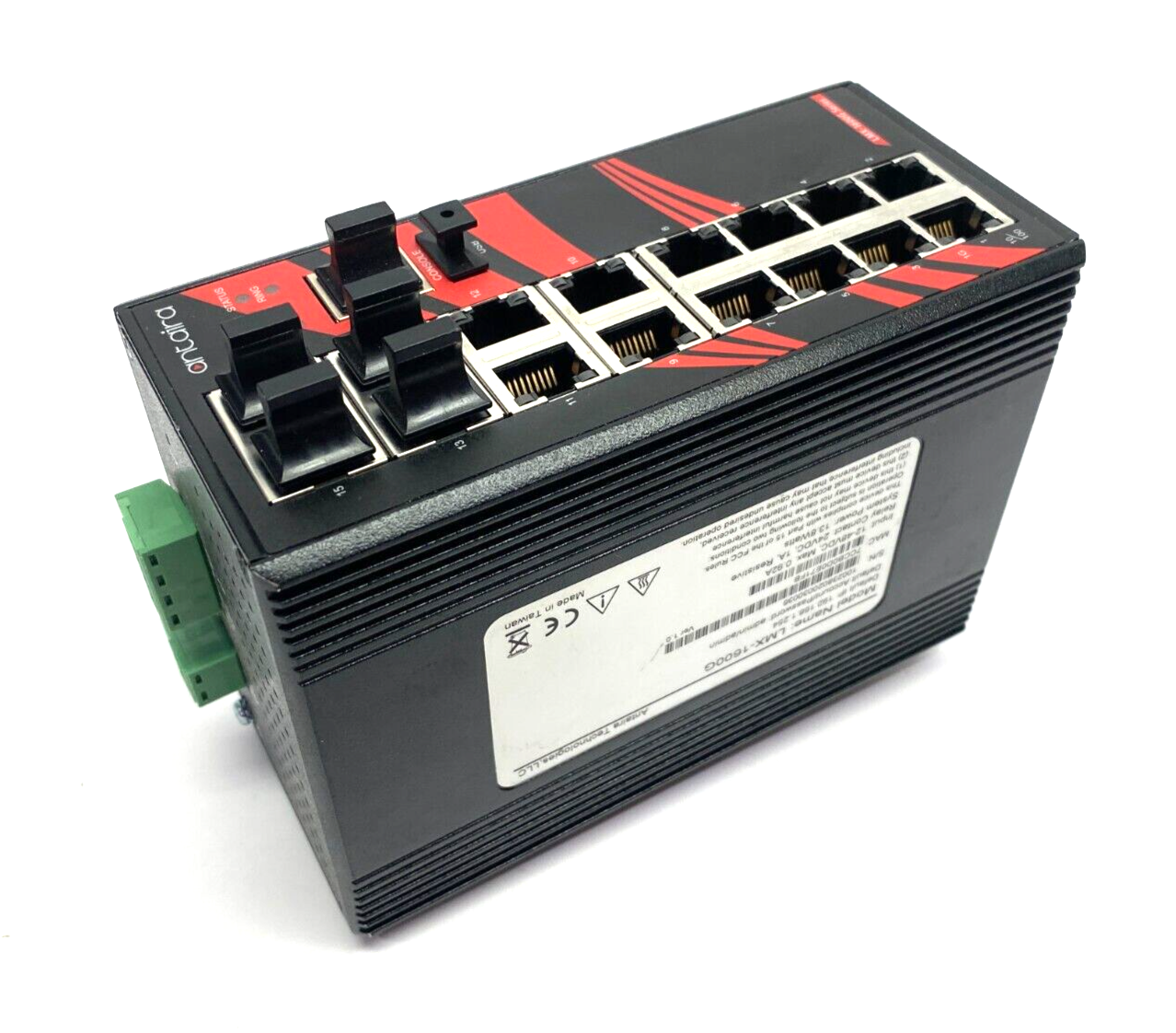 Antaira LMX-1600G Gigabit Light Layer 3 Managed Ethernet Switch 16-Port 12-48VDC - Maverick Industrial Sales