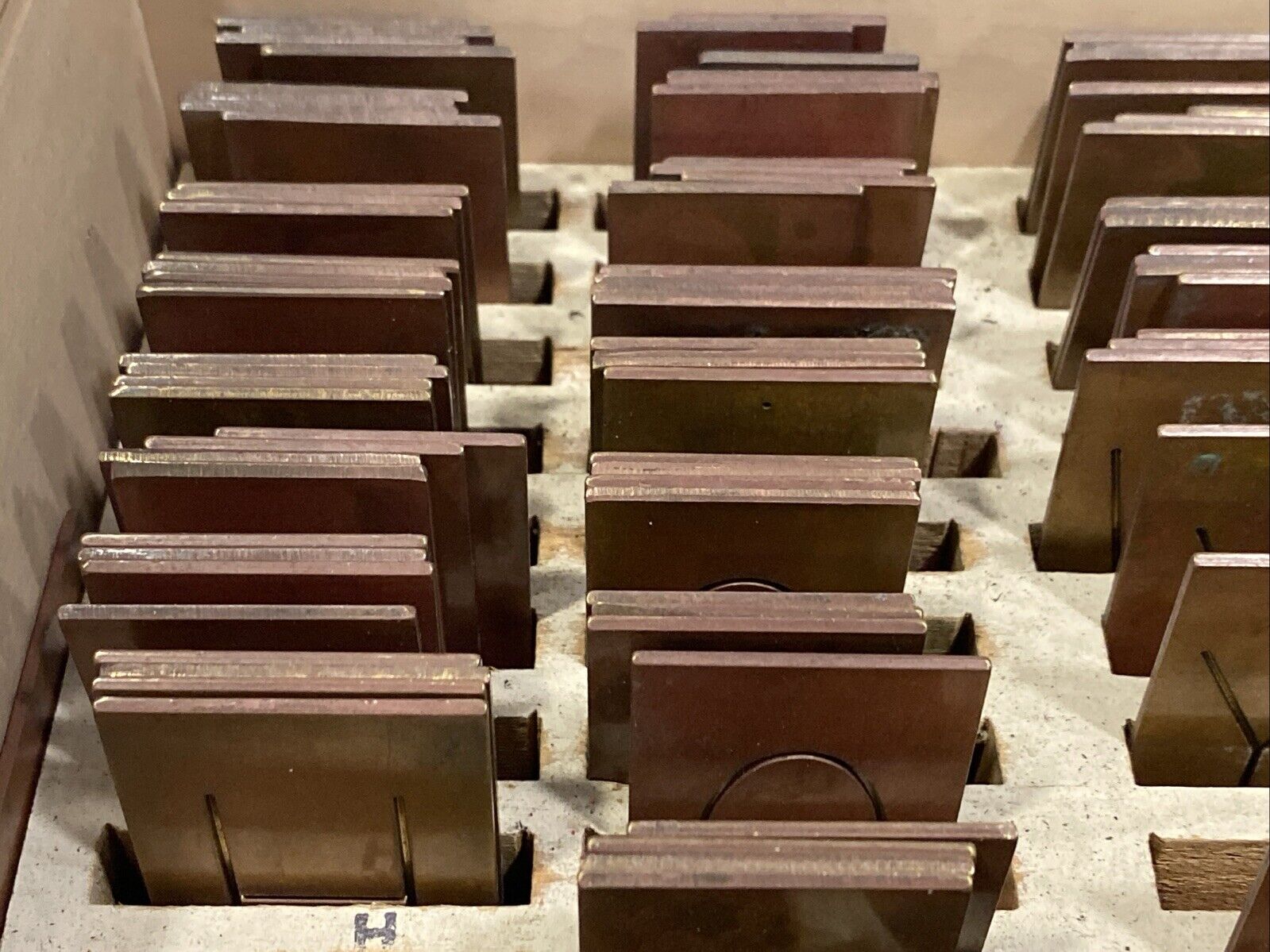 Brass Engraving Plate Blocks A-Z 0-9, 1-9/16" Font 2-3/4" Blank - Maverick Industrial Sales