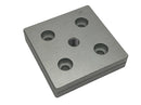 80/20 40-2140 40 Series 5 Hole Center Tap Base Plate 80mm x 80mm w/ M12 Tap - Maverick Industrial Sales