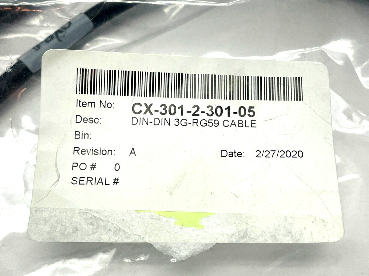 Components Express CX-301-2-301-05 Rev. A CoaXpress Cable 5m Length - Maverick Industrial Sales