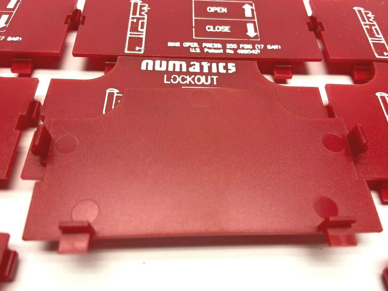 Numatics Red Lockout Pneumatic Valve Cover LOT OF 18 - Maverick Industrial Sales