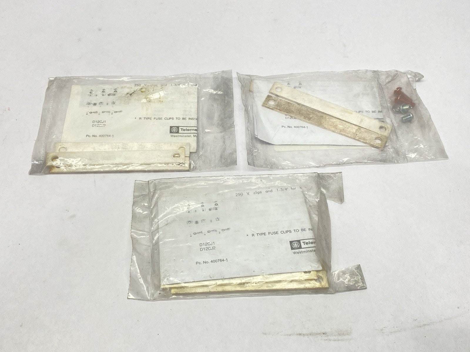 Telemecanique D12C01 Fuse Clip Kit 30A NO SCREWS LOT OF 3 - Maverick Industrial Sales