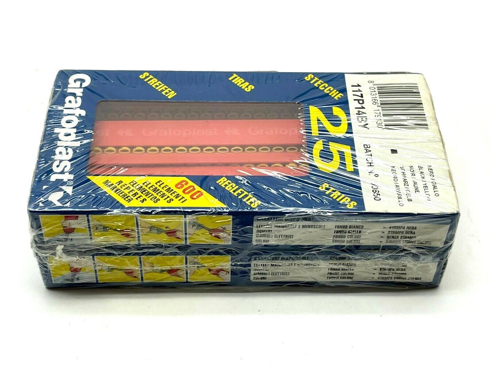 Grafoplast 117P14BY Wiremarker Strips LOT OF 50 - Maverick Industrial Sales