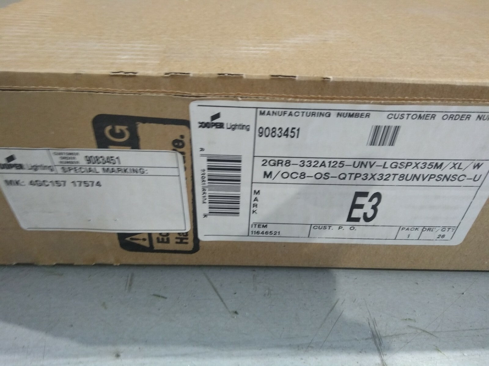 Cooper Metalux 2GR8-332A1-UNV-LGSPX35M/XL/WM/OC8-OS-QTP3X32T8UNVPSNSC-U Fixture - Maverick Industrial Sales
