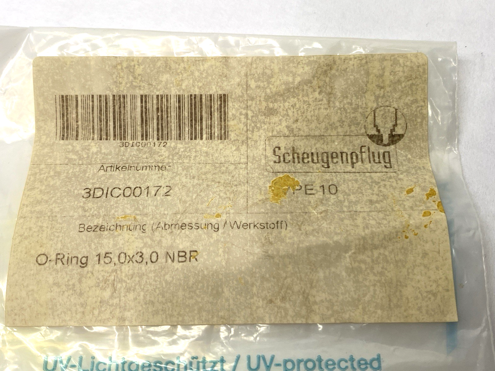 Scheugenpflug 3DIC00172 O-Ring 15mm X 3mm NBR LOT OF 17 - Maverick Industrial Sales