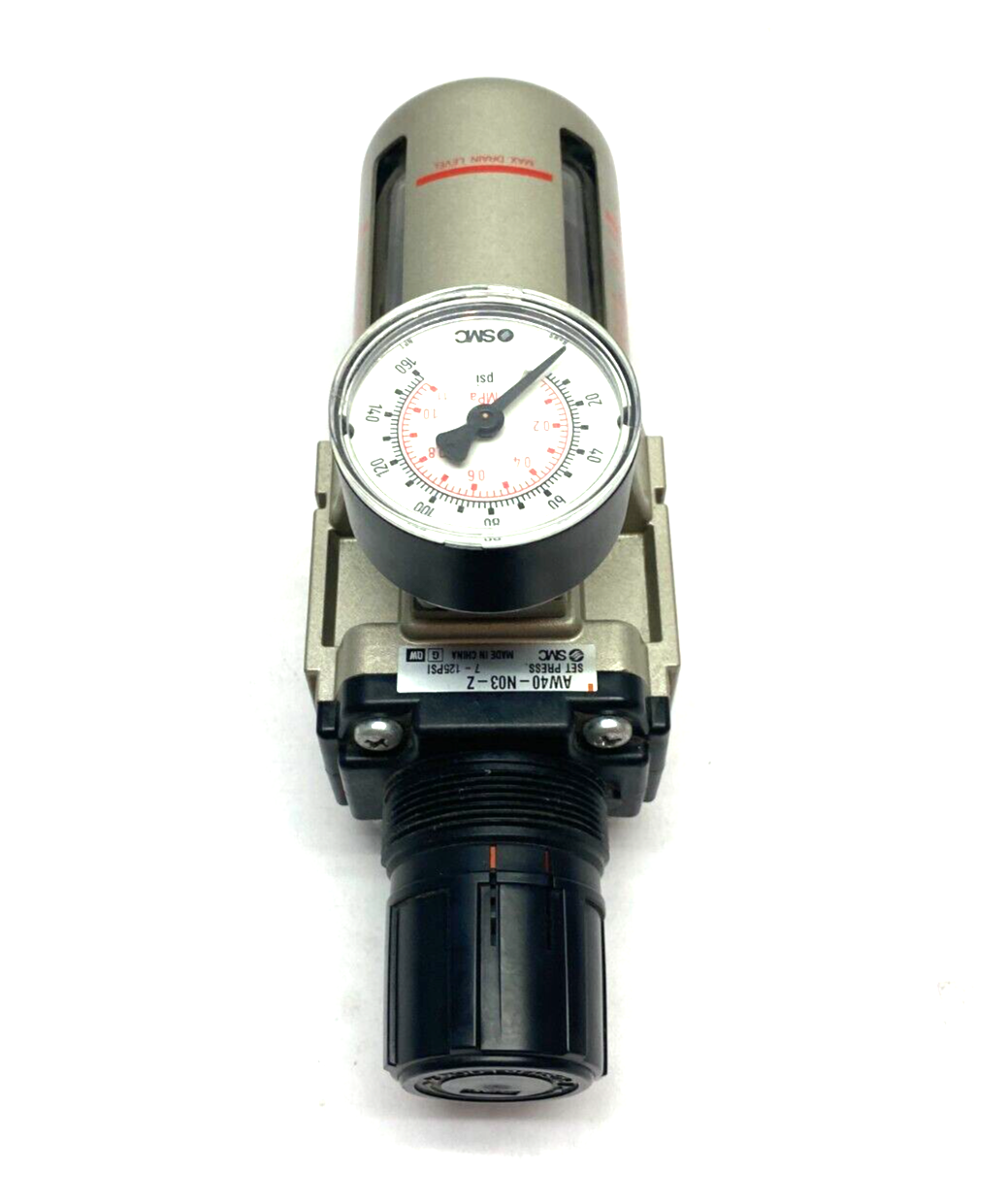 SMC AW40-N03-Z Modular Pneumatic Filter Regulator 7~125psi w/ Gauge - Maverick Industrial Sales