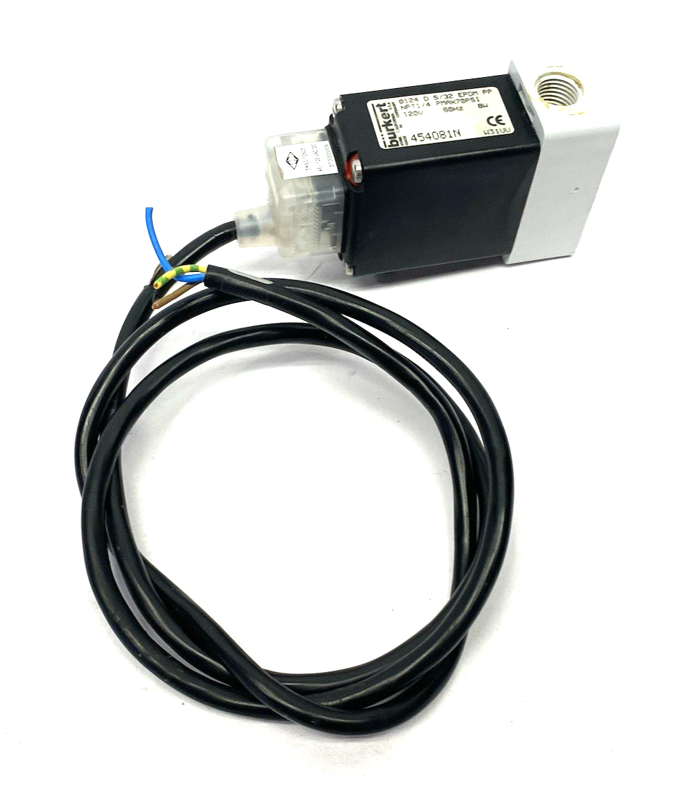 Burkert 0124 D 5/32 EPDM PP NPT1/4 Direct Acting Pivoted Armature Solenoid Valve - Maverick Industrial Sales