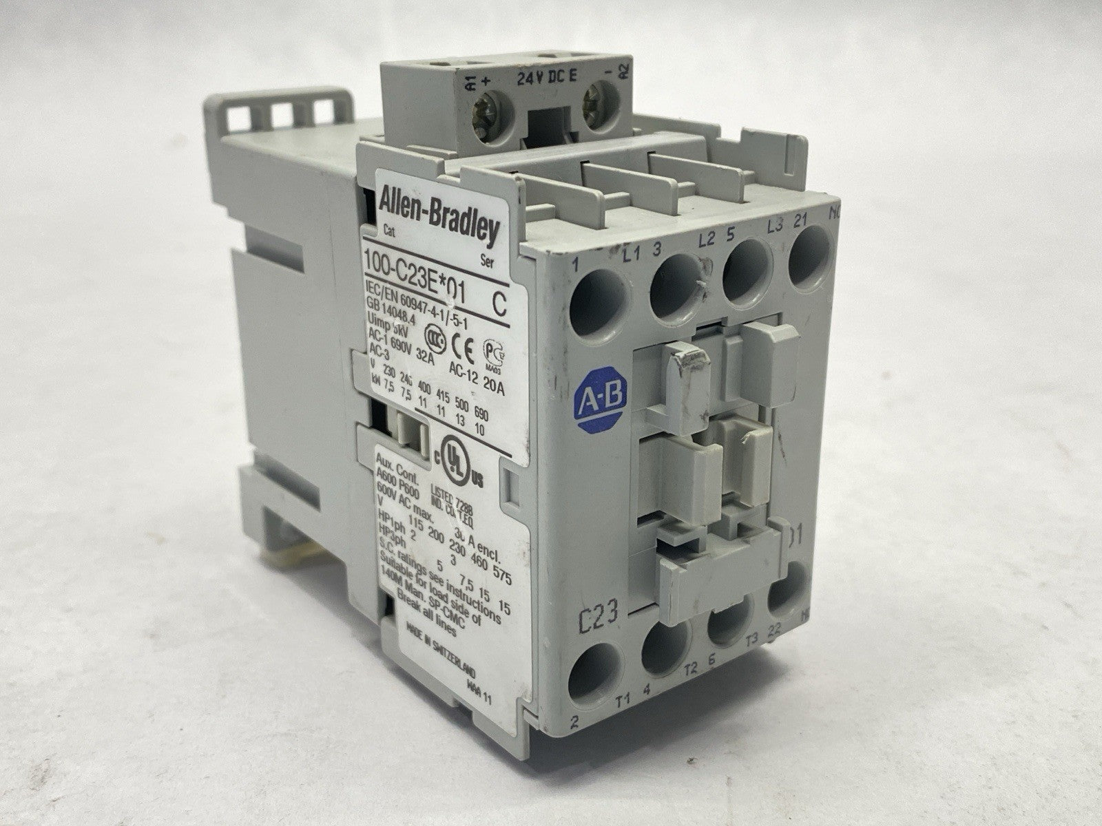 Allen Bradley 100-C23EJ01 Ser C Contactor 3-Pole 24VDC Coil - Maverick Industrial Sales