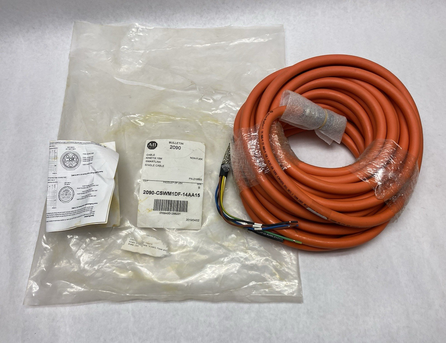 2090-CSWM1DF-14AA15 | Allen Bradley Ser. B Kinetix Smartlink Single Cable Non-Flex - New Other - Maverick Industrial Sales