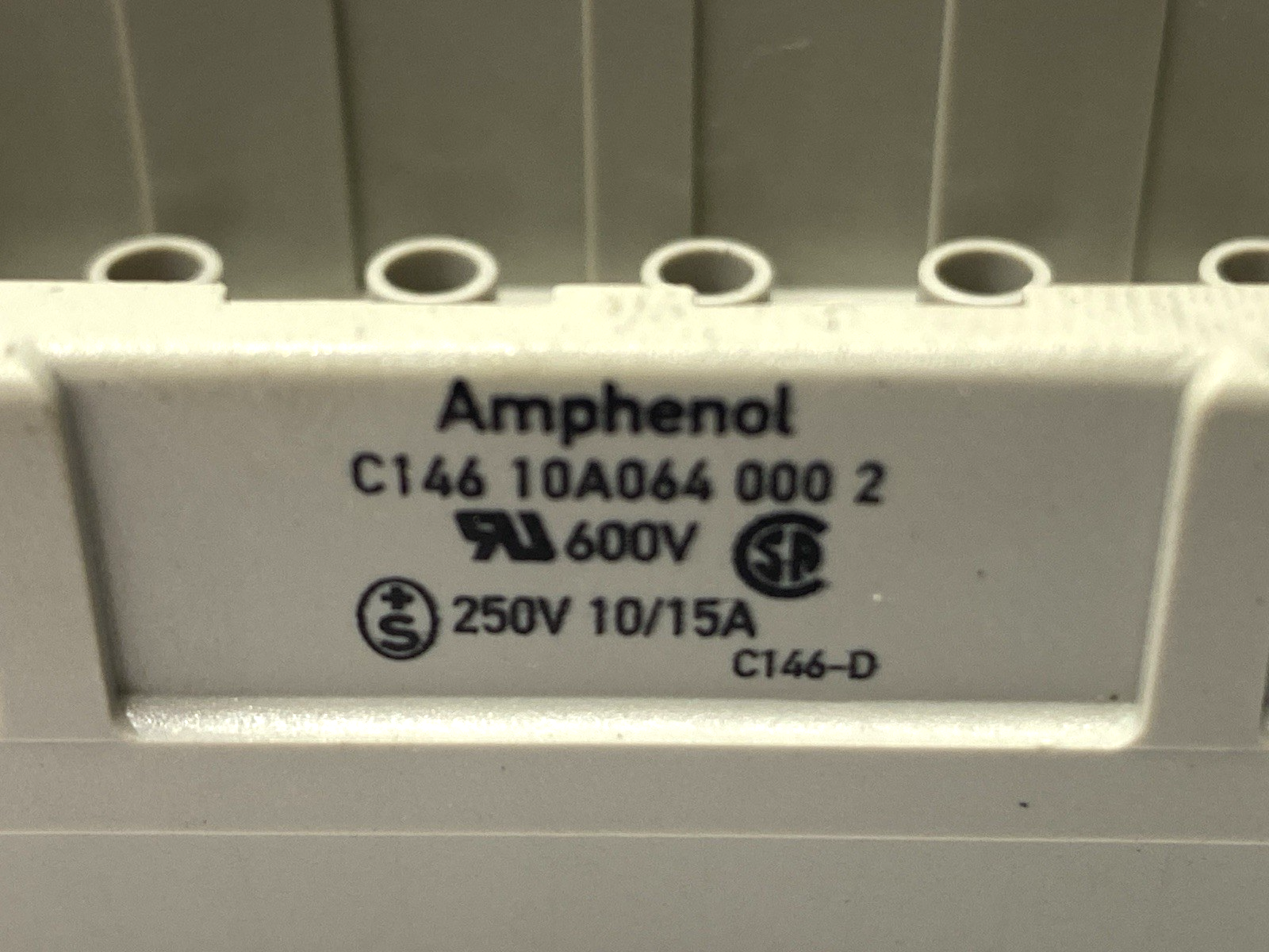 Amphenol C14610A0640002 Connector w/ Harting Side Entry Hood M32 MISSING SCREW - Maverick Industrial Sales