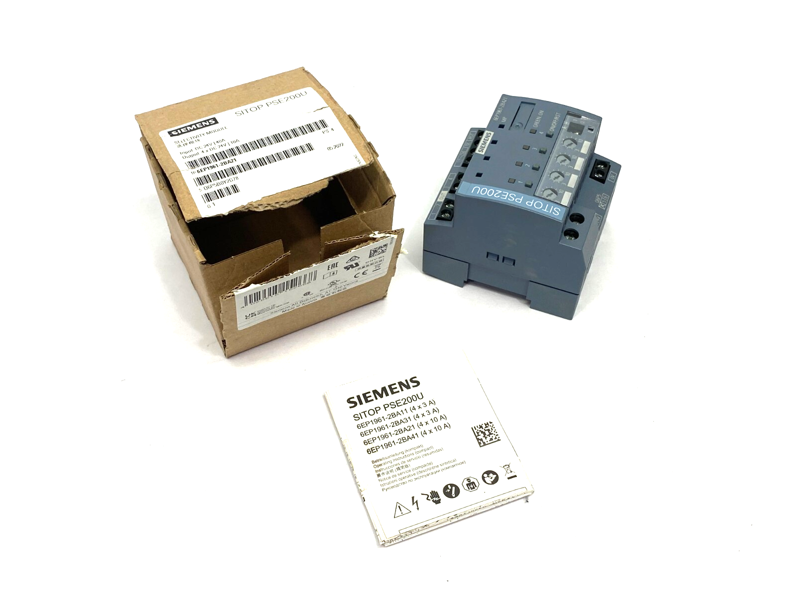 Siemens 6EP1961-2BA21 SITOP PSE200U Selectivity Module, 4-Channel Output - Maverick Industrial Sales