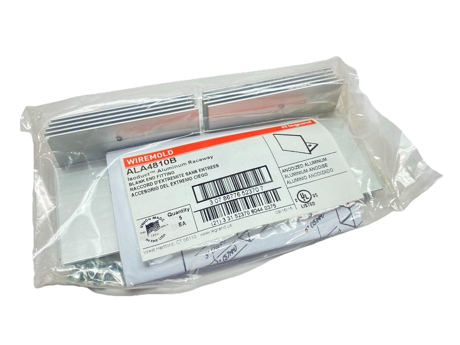 ALA4810B | Wiremold Blank End Fitting PACKAGE OF 5 - New - Maverick Industrial Sales