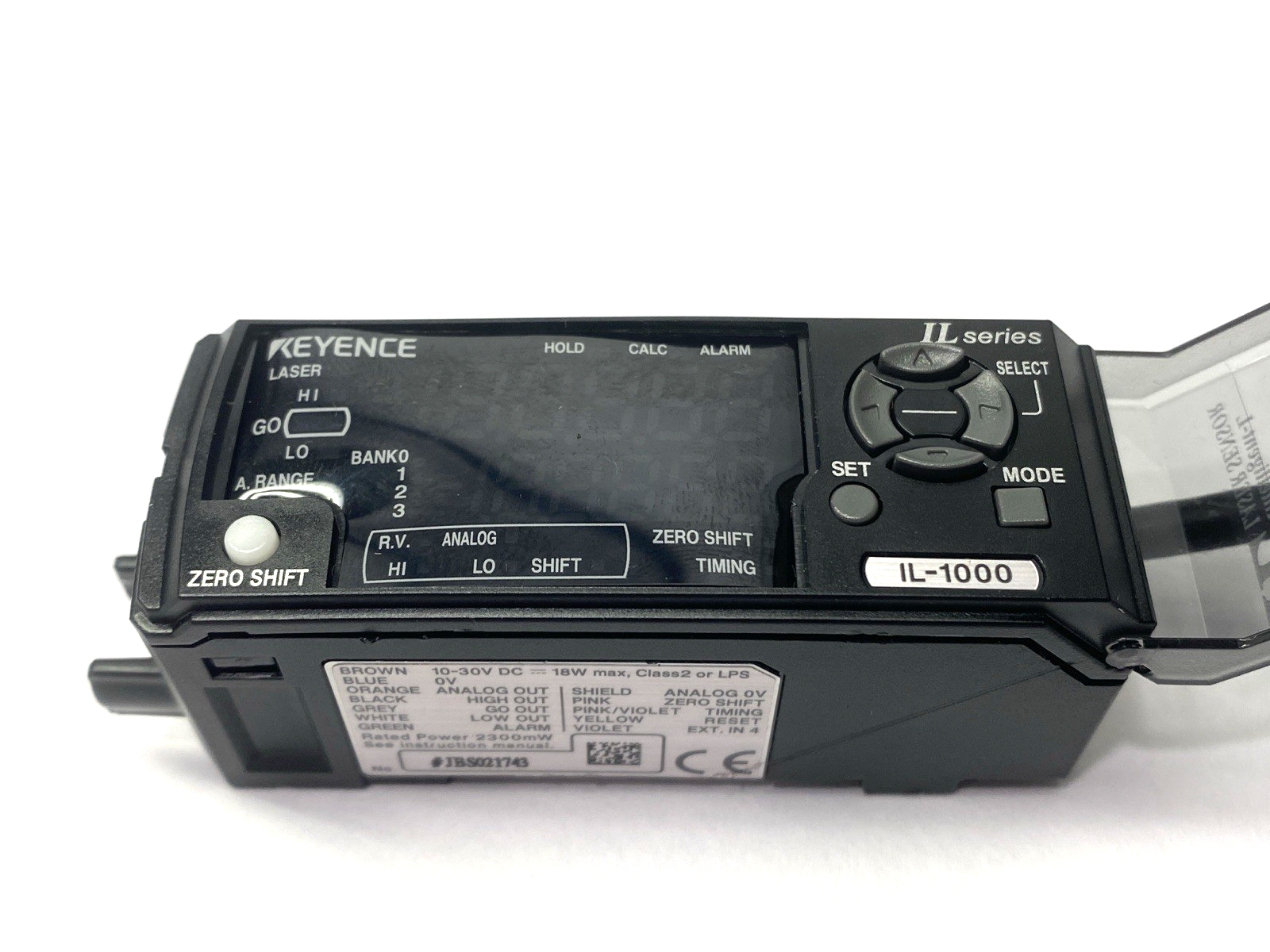 Keyence IL-1000 Analog Laser Sensor Amplifier Main Unit CUT CORD - Maverick Industrial Sales