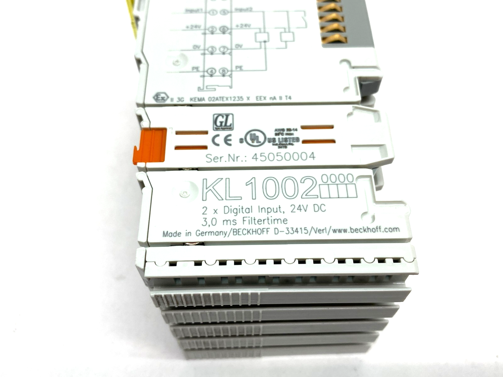 Beckhoff KL1002 Digital Input Bus Terminal 2-Channel 24VDC LOT OF 5 - Maverick Industrial Sales