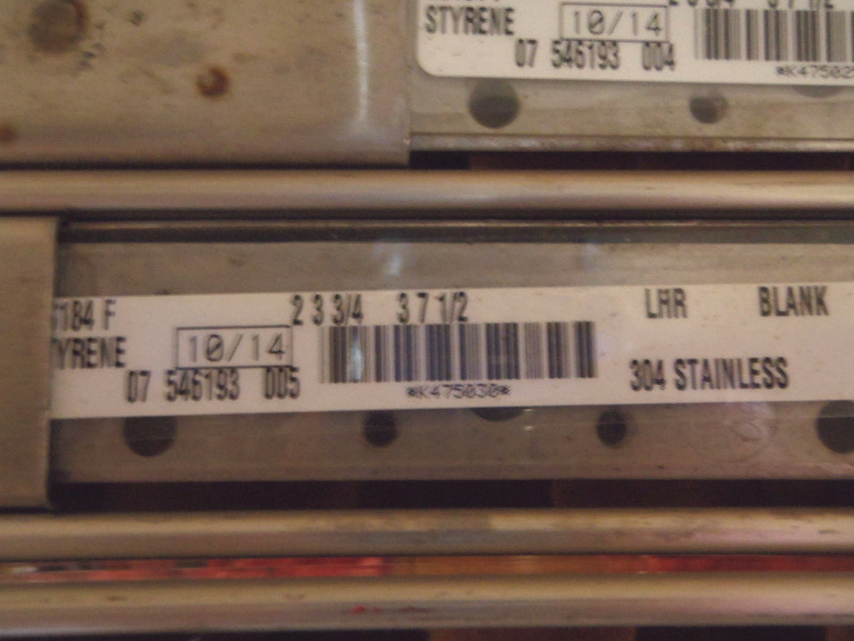 K475030 | Steelcraft LHR 304 Stainless Cabinet Door 23-3/4"W X 37-1/2"H - Used - Maverick Industrial Sales