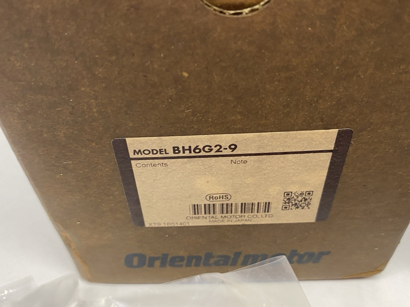 Oriental Motor BH6G2-9 Gearhead Parallel Shaft (9:1) - Maverick Industrial Sales