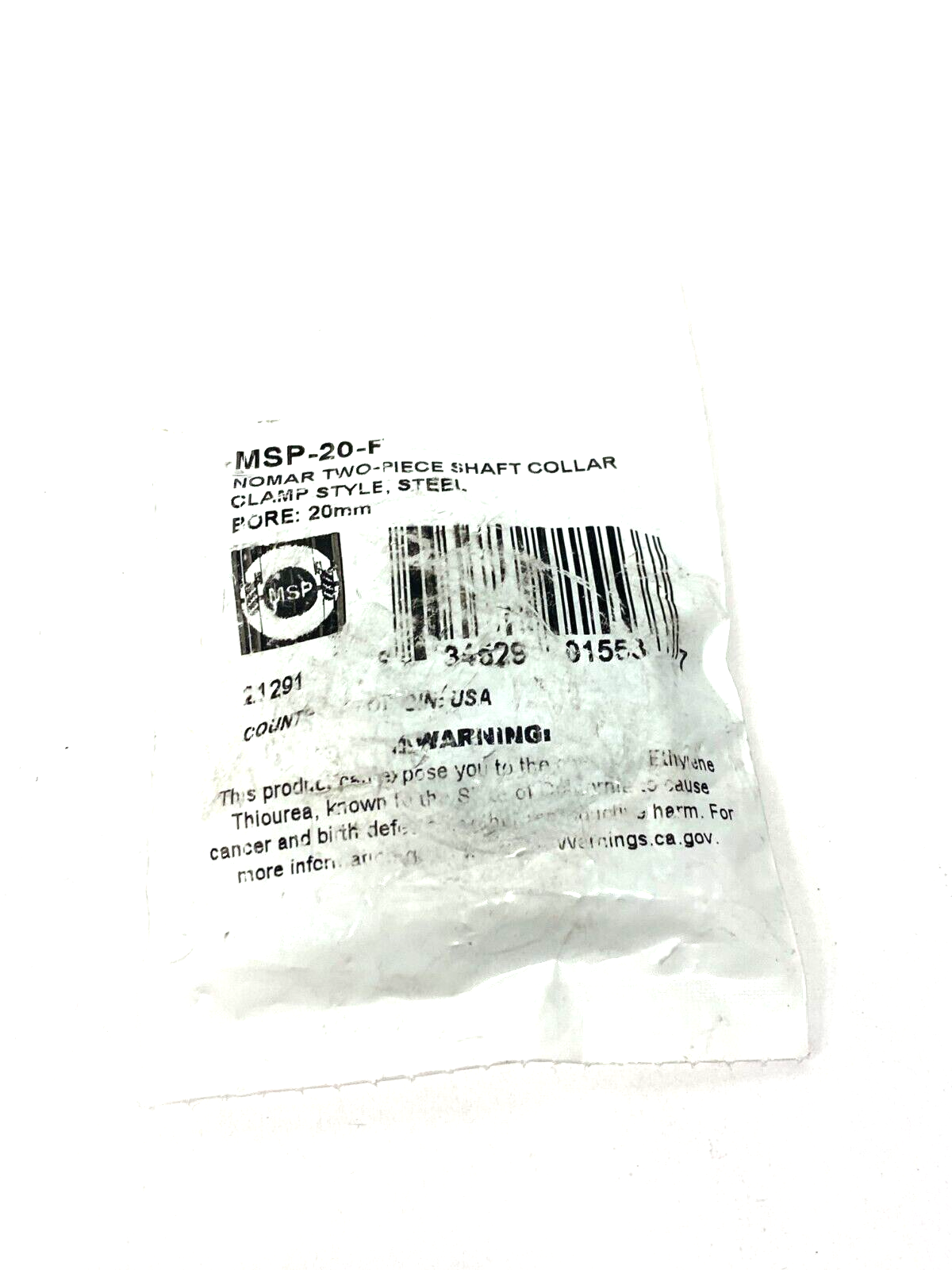 Ruland MSP-20-F Two-Piece Shaft Collar Black Oxide 20mm - Maverick Industrial Sales
