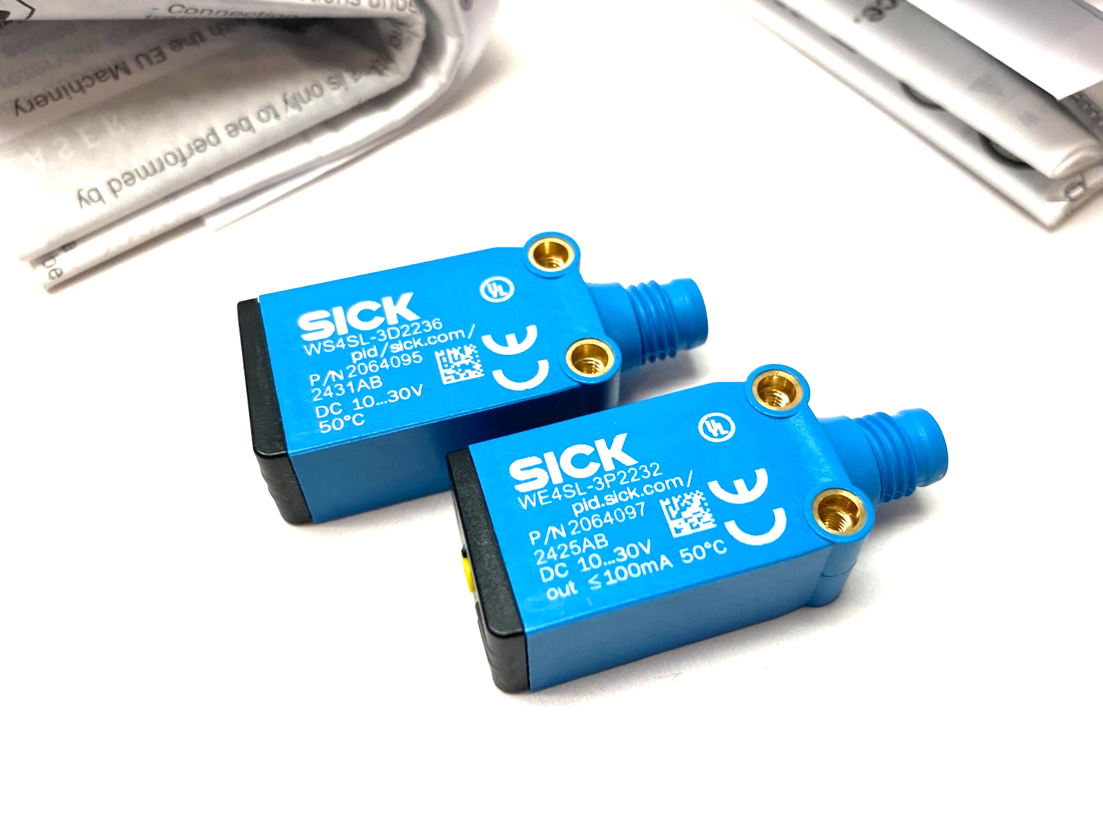 Sick WSE4SL-3P2237 Through-Beam Photoelectric Sensor Set Tra. & Rec. 1058249 - Maverick Industrial Sales