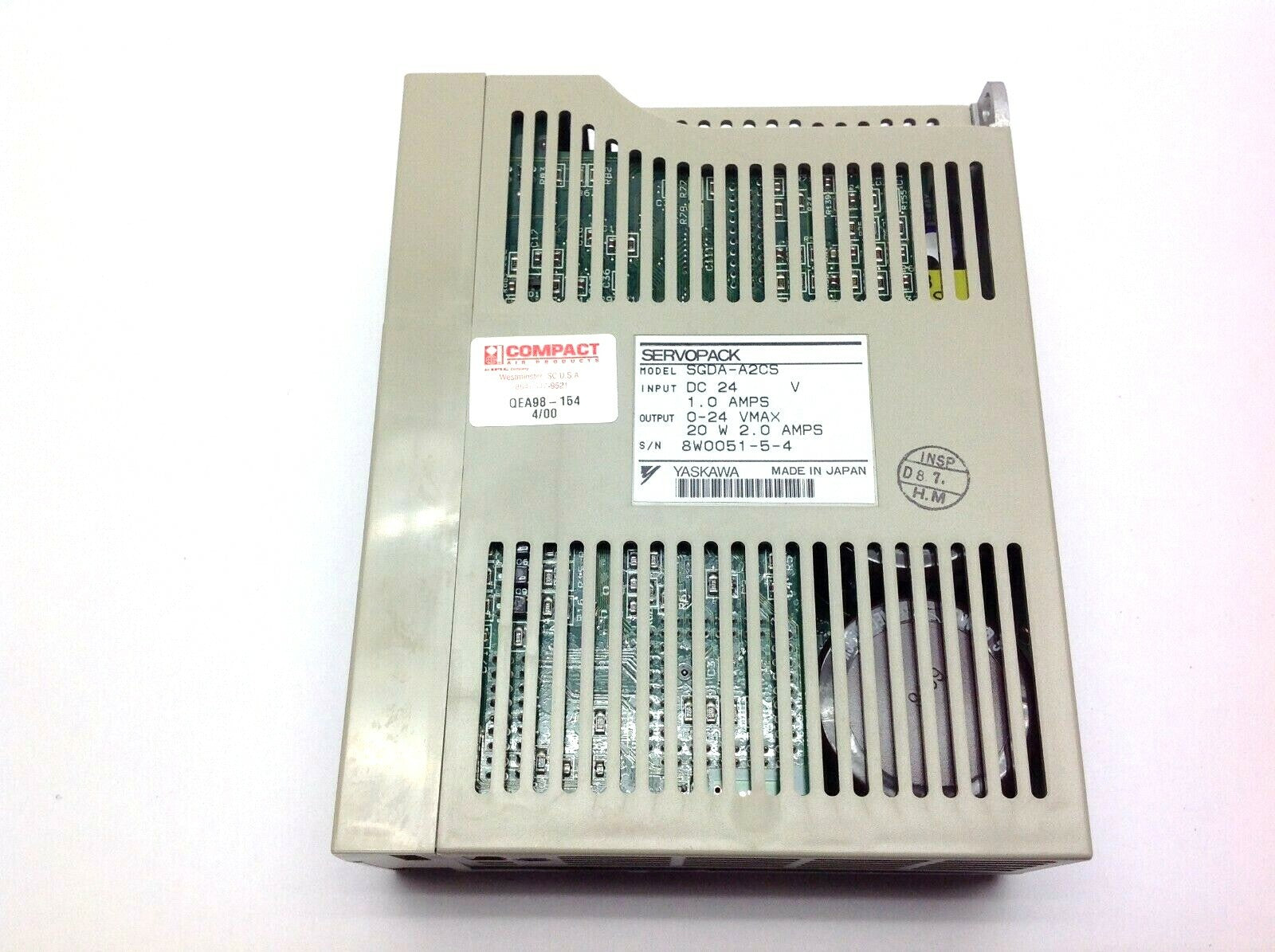 Yaskawa SGDA-A2CS Servopack Drive DC 24V - Maverick Industrial Sales