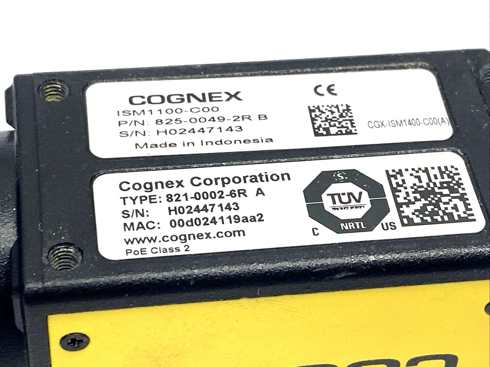 825-0049-2R | Cognex B In-Sight Micro Camera & Lens ISM1100-C00, 821-0002-6R A - New – Open box - Maverick Industrial Sales
