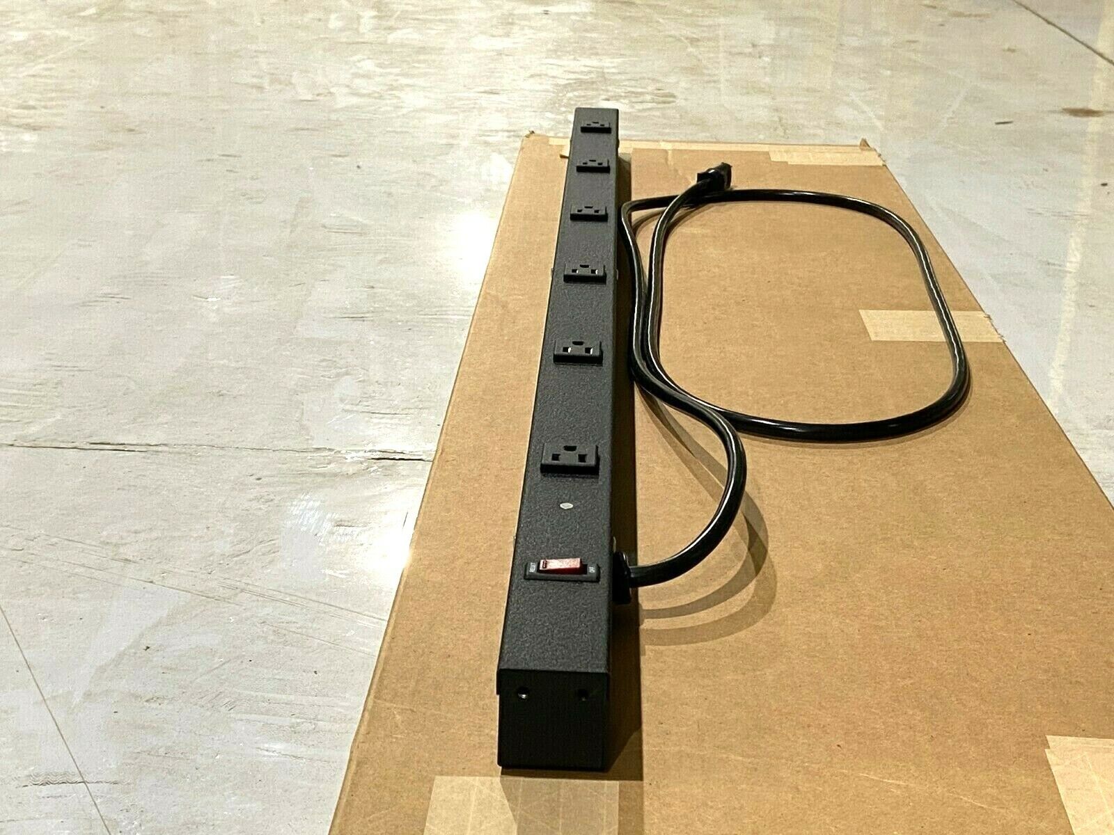 Production Basics 8320 Bench Desk Mount Power Strip 6 Outlets 48" 4ft Length - Maverick Industrial Sales