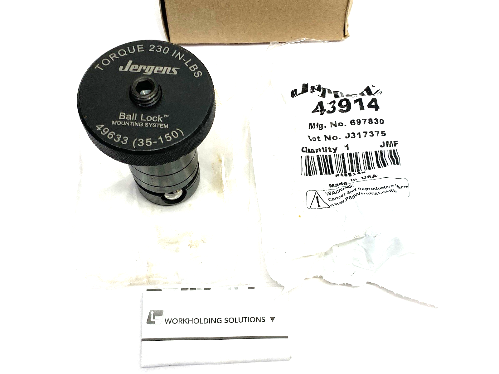 49633-S | Jergens Ball Lock® Fast Acting Shank 35mm x 1.50 Standard, BLS-35-150 - New - Maverick Industrial Sales