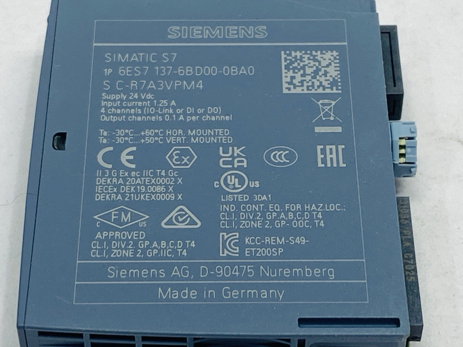 Siemens 6ES7137-6BD00-0BA0 SIMATIC ET 200SP Communication Module CM 4xIO-Link ST - Maverick Industrial Sales