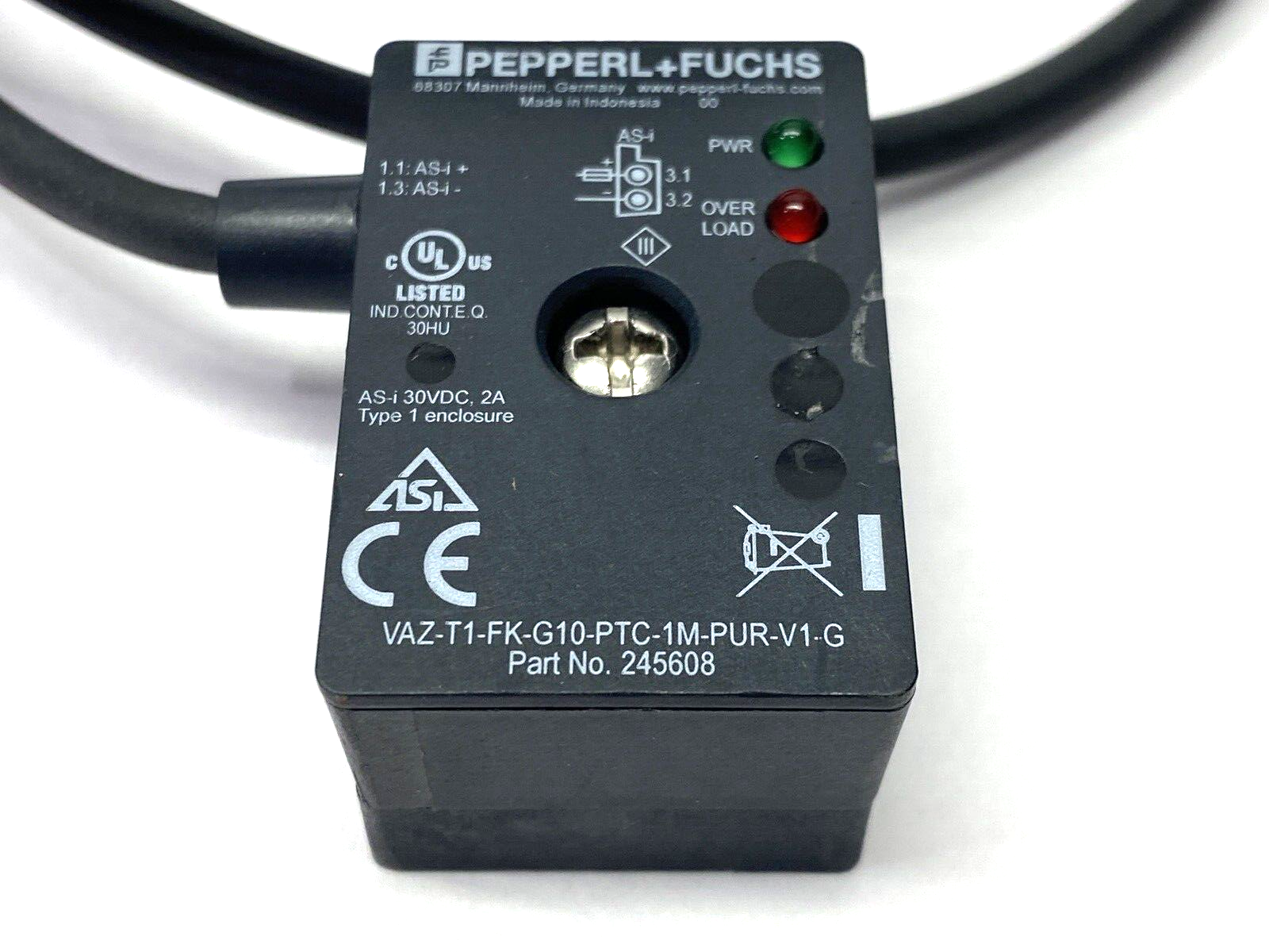 Pepperl+Fuchs VAZ-T1-FK-G10-PTC-1M-PUR-V1-G AS-Interface Splitter Box 245608 - Maverick Industrial Sales