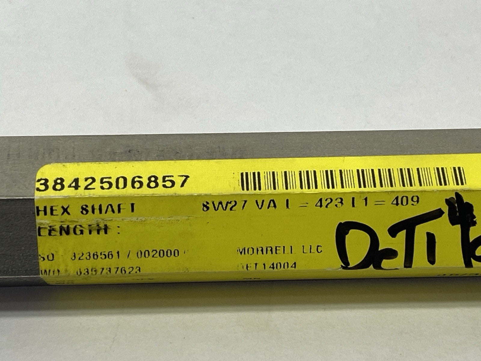 Bosch Rexroth 3842506857 Brass 1" Inch Hex Shaft 422mm Length SW27 - Maverick Industrial Sales