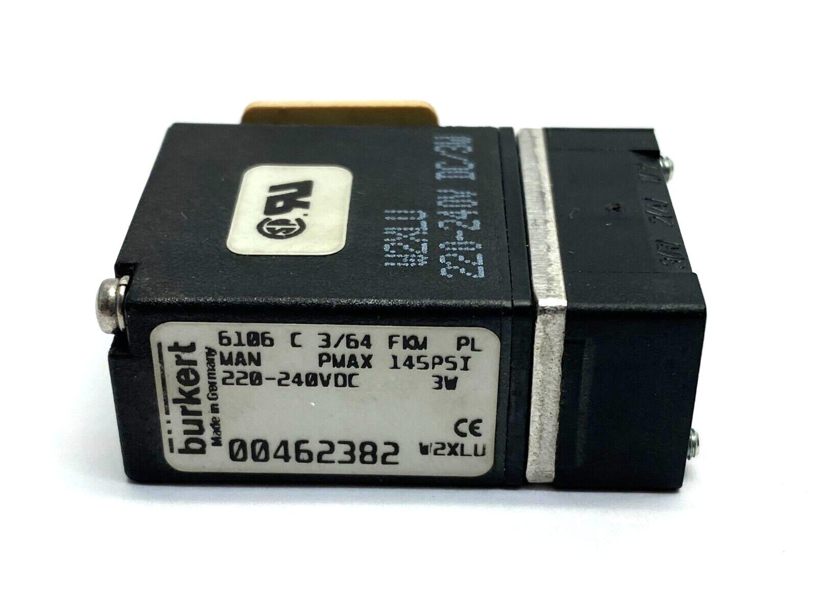 Bürkert W2XLU Solenoid Valve Plug-In 6106 C 3/64 FKM PL 145psi 220-240V 00462382 - Maverick Industrial Sales