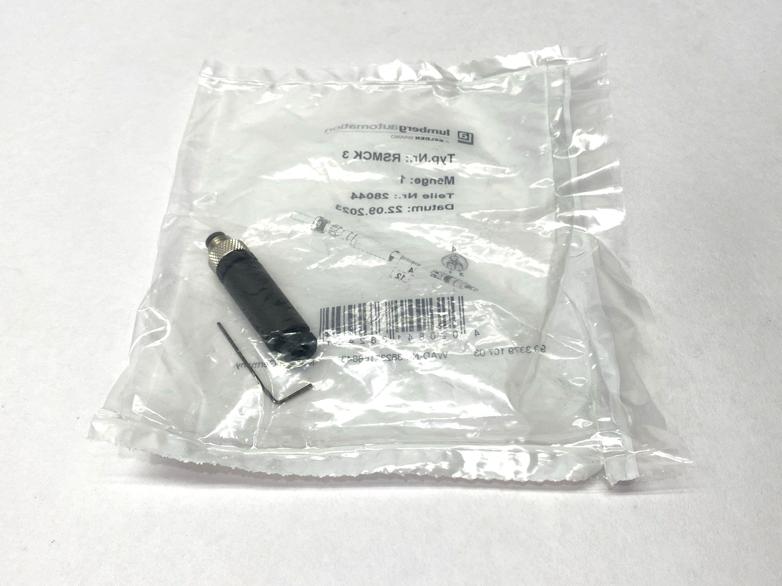 Lumberg Automation RSMCK 3 Connector 3-Pole M8 28044 - Maverick Industrial Sales