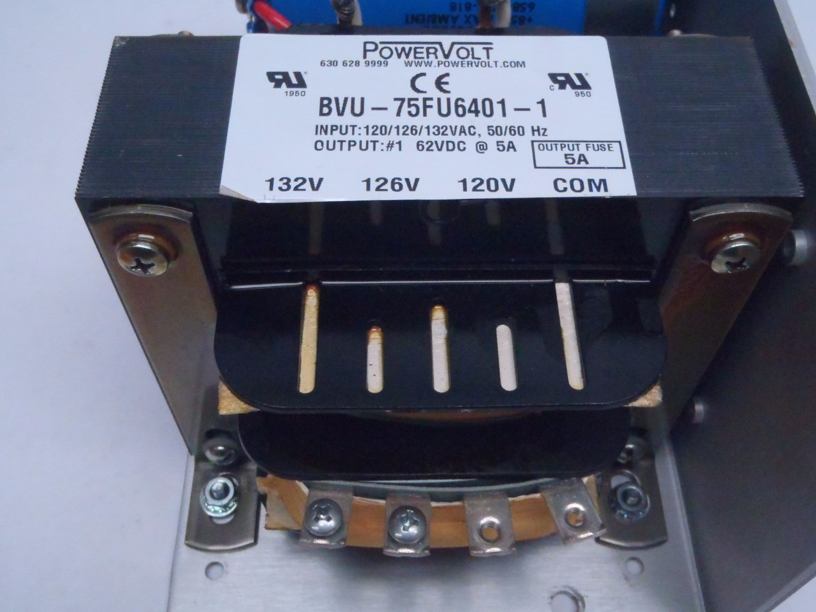 BVU-75FU6401-1 | Powervolt Power Supply 62VDC 5AMP - Used - Maverick Industrial Sales