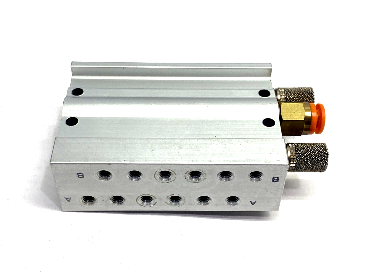 SMC SS5Y3-41-06-M5 4/5-Port Pneumatic Solenoid Valve Manifold Base, 6-Station - Maverick Industrial Sales