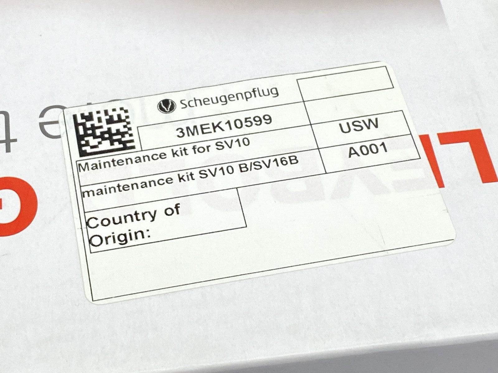 Scheugenpflug 3MEK10599 Maintenance Kit For SV10 B/SV16B - Maverick Industrial Sales