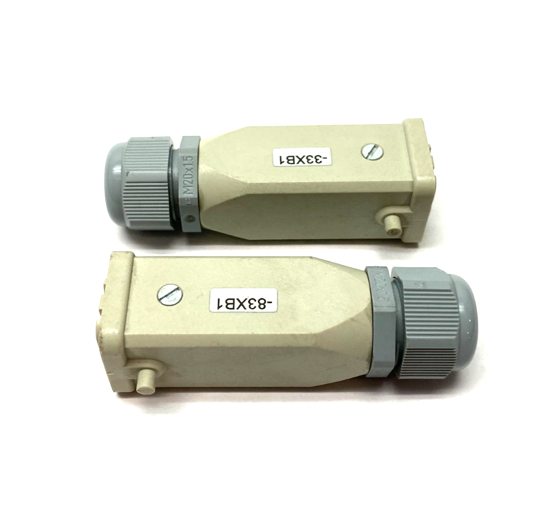 Harting 09200042711 Han A 04 Pos Insert w/ 19200030423 Han 3A Hood LOT OF 2 - Used - Maverick Industrial Sales