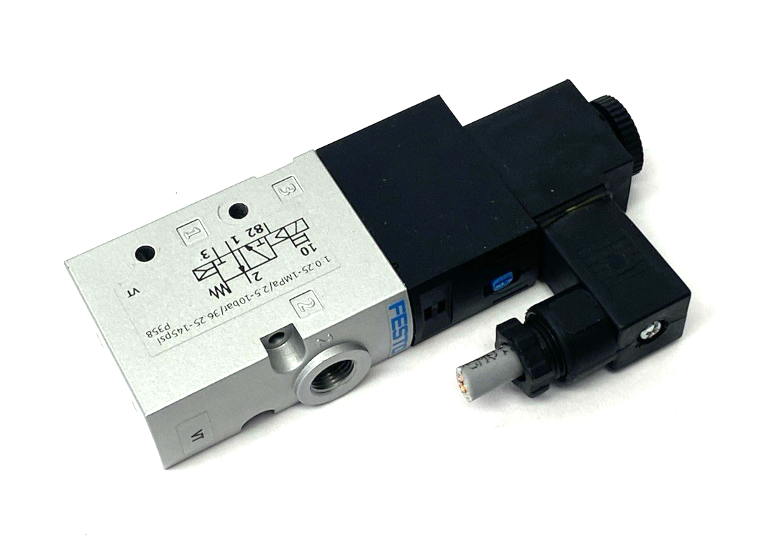 Festo VUVS-L20-M32U-MD-G18-F7 Spring Return Solenoid Valve 3/2-Way Open, 575262 - Maverick Industrial Sales