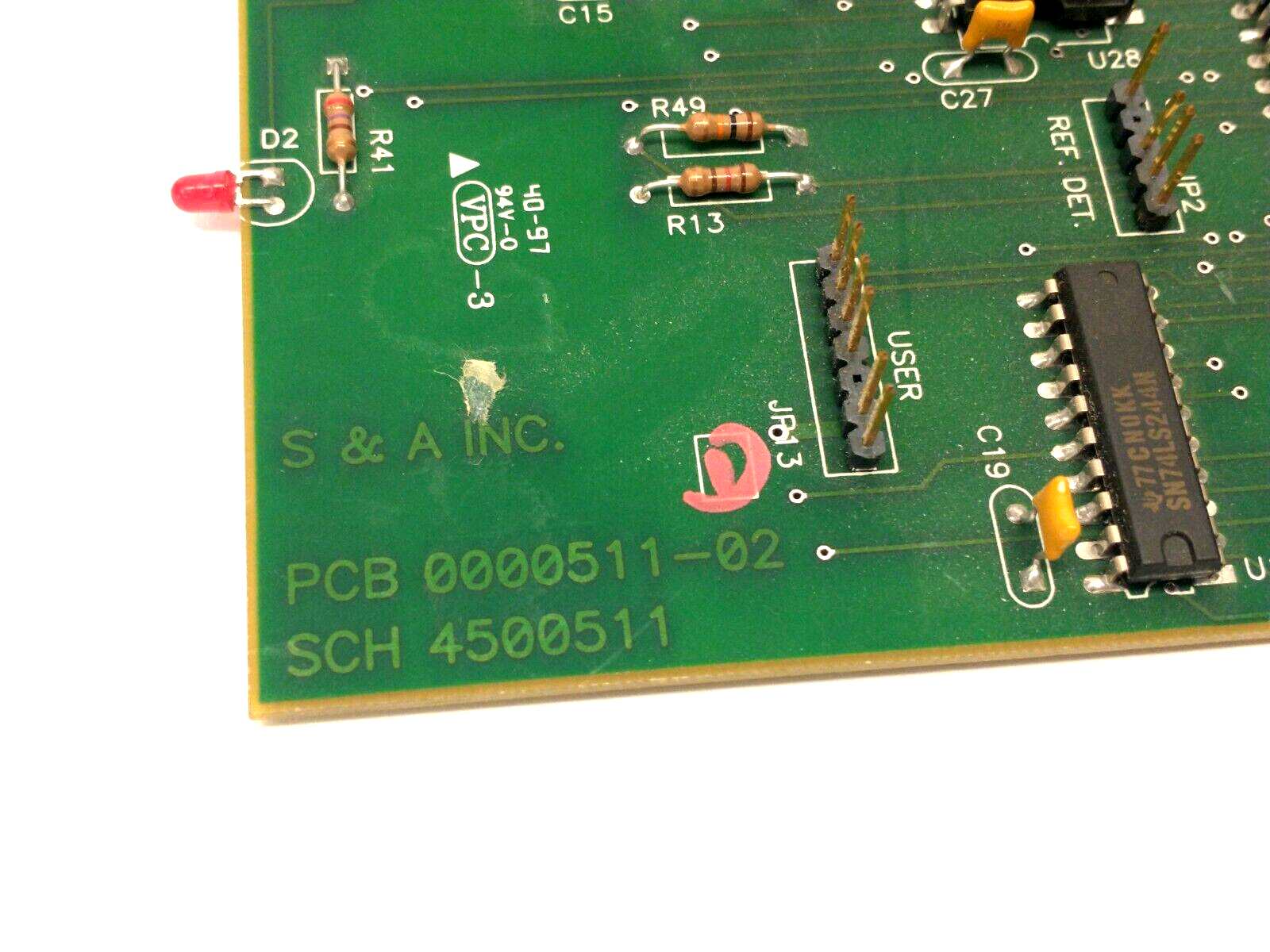 Saunders & Associates PCB 0000511-02 Circuit Board SCH 4500511 - Maverick Industrial Sales